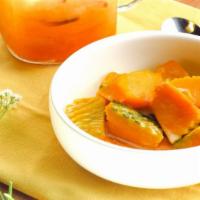 Thai Sweet Pumpkin (Traditional Thai Favorite Dessert) · Traditional Thai Favorite with coconut milk