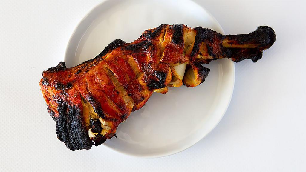 Chicken Leg (1 Piece) · Halal supreme chicken leg cookedin charcoal and lightly marinated in spices and lemon juice