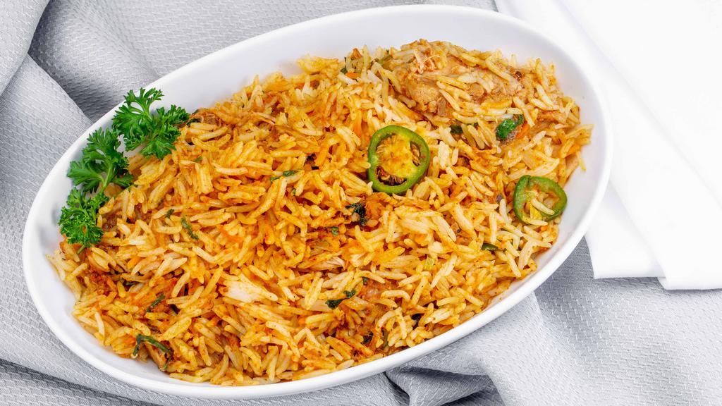 Chicken Biryani · chicken cooked with basmati rice and spice