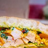 Chicken Sandwich · caesar dressing, romaine, parmesan, gremolata