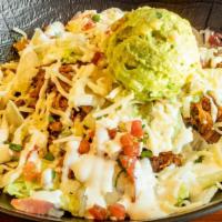 Burrito Bowl · Halal. Choice of meat, pinto or black beans, Spanish rice, shredded cheese, pico de gallo, l...