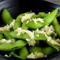 A7. Edamame · Boiled soybeans, lightly salted.