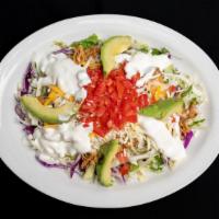 Fajita Salad · Choice of grilled steak, chicken, prawns or fish with grilled veggies over lettuce and cabba...