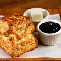 Jared's Buttermilk Biscuit · a Grove family favorite, secret ingredient bacon fat; with homemade preserves