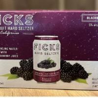 ​Fick's Blackberry Hard Seltzer, 6 Pack · A tasty hard seltzer, made locally with real, cold-pressed blackberries