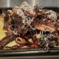 Soft Polenta · roasted wild mushrooms, thyme, parmigiano, balsamic reduction