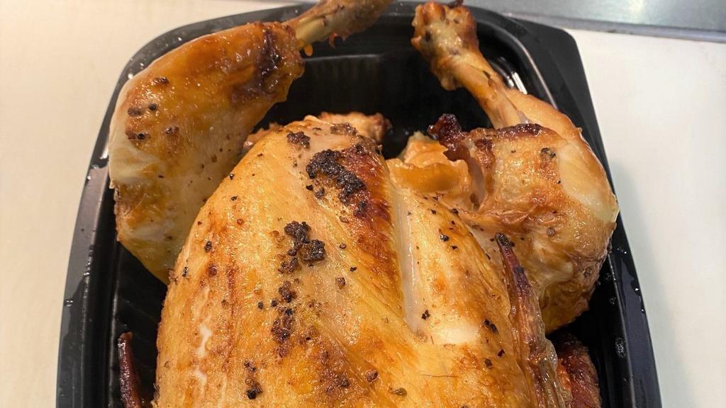 BBQ Rotisserie Chicken · Our famous Mary's whole chicken marinated in our special BBQ seasonings. 
(available after 10:30 am).