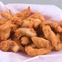 Conner's Buttermilk Chicken Strips · Battered and fried boneless, skinless chicken breast strips (6) with our house seasoning, ch...