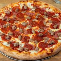 Pizza a la Toto's No. 4 Small/Medium · Salami, sausage, and pepperoni.