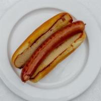 Belcampo Beef Hot Dog · Belcampo’s Uncured, Smoked Beef Hot Dogs (none of the heavy salt + sugar of conventional dog...