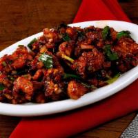 DRY CAULIFLOWER Manchurian · cilantro, onions, scallion, soy sauce, ginger, garlic