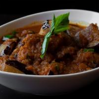Burmese Eggplant Curry · Gluten-free. Onion based curry with eggplant, ginger, garlic, paprika, turmeric, tamarind an...