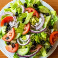 House Salad · freshley cut lettuce,tomato,onion,cucumber and black olive.
add fetta cheese $1.00