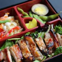 Chicken Salad Bento · Our best-selling Roasted Chicken over organic spring mix salad with sesame-ginger vinaigrett...