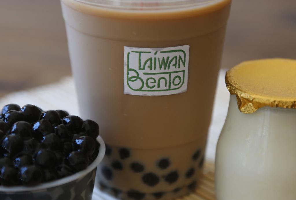 Boba Milk Tea · Our Brown Sugar Milk Tea (made with fresh milk and house brewed black tea) with boba pearls. 

** sweetness NOT customizeable**
** can NOT substitute with soy milk or oat milk **