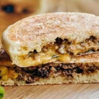 Cheeseburger BAOnini · ground beef, American cheese & pickle