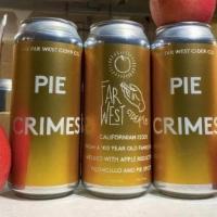 Far West Cider Co. - Pie Crimes (mp) 16oz · A totally unfiltered California fall cider melded with a 12+ hour apple juice reduction, gig...