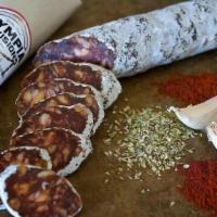 Olympia Provisions Chorizo Rioja Salami · Spanish-style salami with both sweet and smoked paprika, garlic and oregano.. Our most tradi...