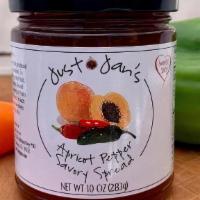 Just Jans Apricot Pepper Savory Spread · More spicy than hot, Just Jan’s Apricot Pepper can give a sweet kick to any dish.  A fusion ...