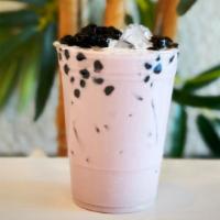 Real Taro Milk Tea · A light and airy, caffeine-free drink made from real taro roots.  No sweetness adjustments a...
