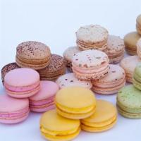 French Macaron - Large · Almond based egg white cookies, assorted traditional flavors include pistachio, raspberry, m...
