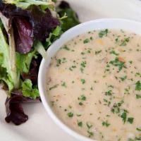 Soup du Jour with Mixed Greens · 