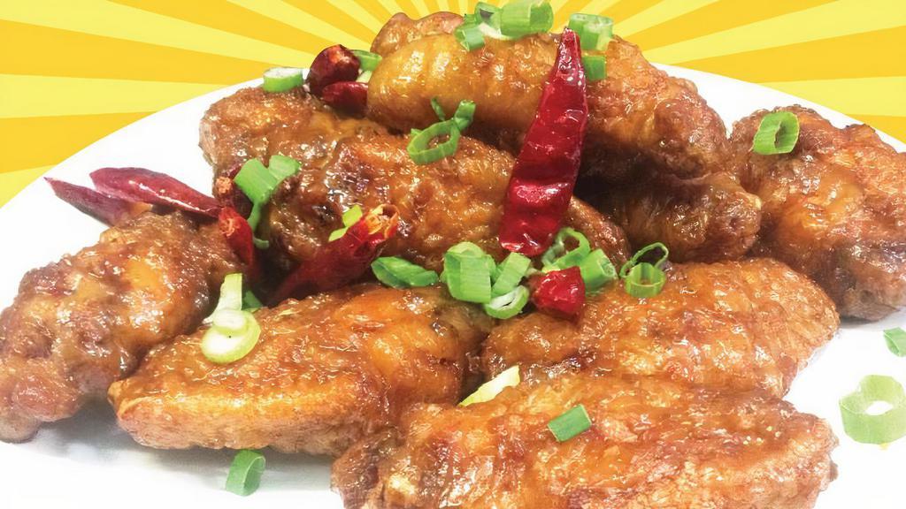 E19. Korean Chicken Wings · Hot and spicy. Sweet and spicy crispy chicken wings.