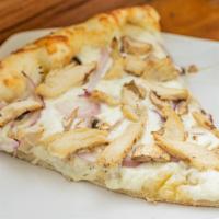 Planco Pizza · Chicken, ranch, mushroom, and onion.