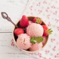 Strawberry Ice Cream · Fruity and fresh strawberry ice cream.