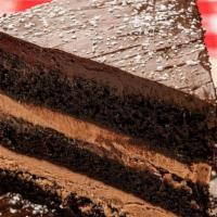 Chocolate Layered Cake · Layered with Chocolate Mousse
