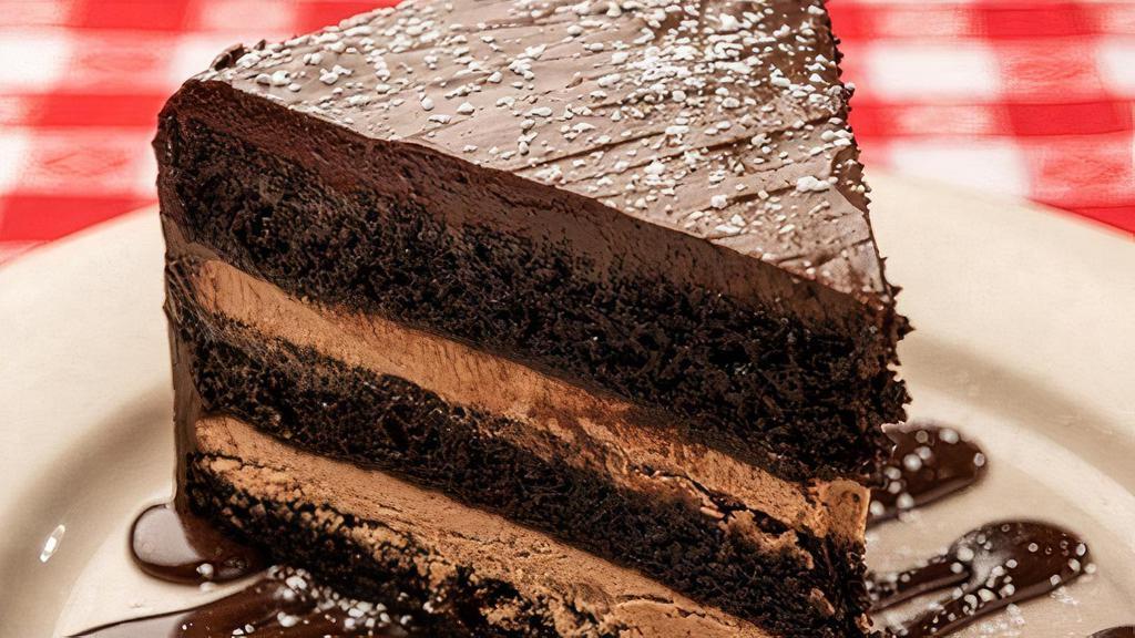 Chocolate Layered Cake · Layered with Chocolate Mousse