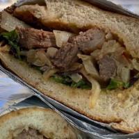 Dibi Khar (DK) (Sandwich) · Halal grilled lamb chops with sautéed onions, garlic & artisanal mustard.