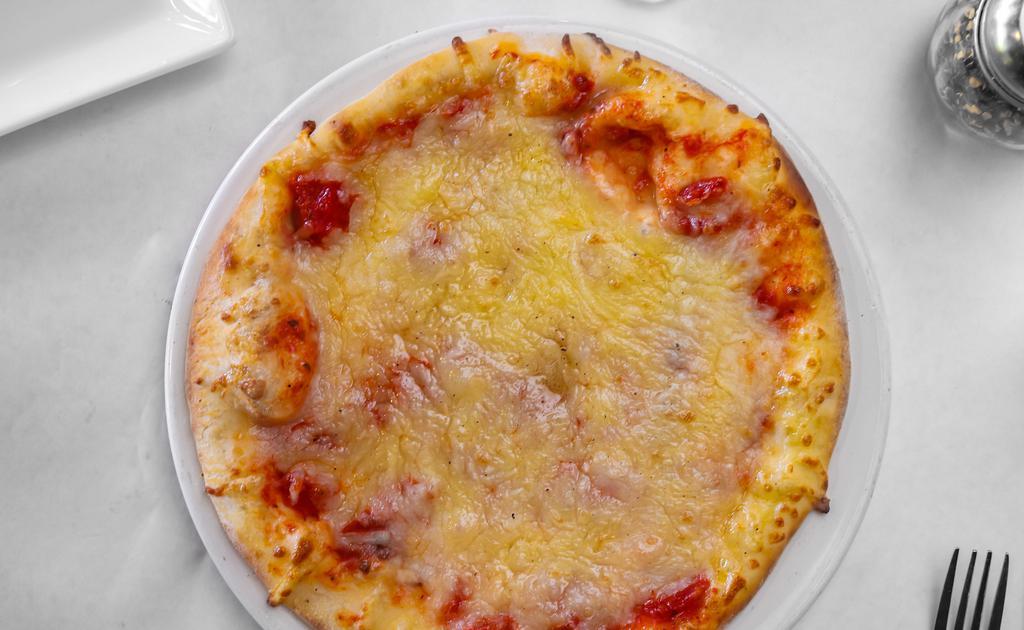 Cheese Pizza · Mozzarella and Marinara tomato sauce.