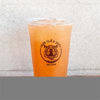 Grapefruit Green Tea · Made with 100% fresh grapefruit juice. No artificial syrups. Recommend 50% or more sweet.