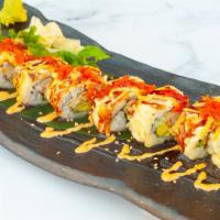 36. G. Shrimp Tempura Roll · Fried roll, shrimp tempura, tobiko, spicy mayo sauce.