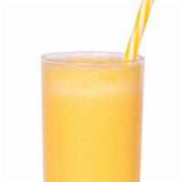 Mango Mayhem Smoothie · Orange juice, mango and banana.