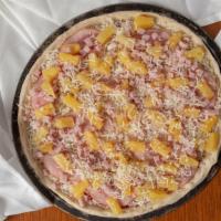 Hawaiian · Canadian bacon, pineapple, extra cheese.
