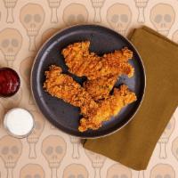Fried Boneless Wings · Six crispy breaded boneless wings with your choice of dipping sauce.