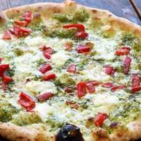 Pesto with Red Pepper & Goat Cheese Pizza (Small 10