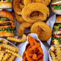 B'igi Fusion - 4 B'igi Burgers + 4 Sides · Pick & Choose four 1/4 lb B'igi Burgers, add 4 sides including Fries, Sweet Potato Fries and...