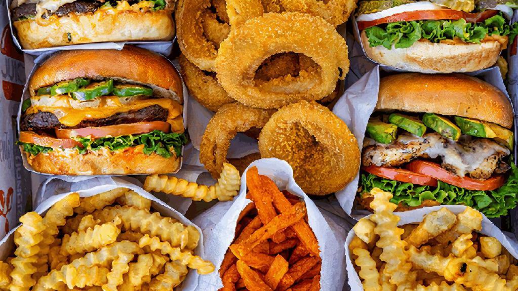 B'igi Fusion - 4 B'igi Burgers + 4 Sides · Pick & Choose four 1/4 lb B'igi Burgers, add 4 sides including Fries, Sweet Potato Fries and Onion Rings.