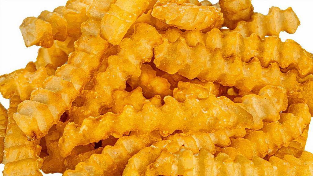 Fries · Crispy, crinkle cut fries, lightly salted