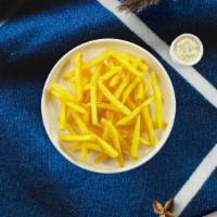 High Fries · Idaho potato fries cooked until golden brown and garnished with salt.