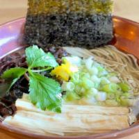 Yuzu Shio Ramen (vegetable) · Our signature Yuzu Shio Ramen, Made with clear kelp and shiitake mushroom broth topped with ...