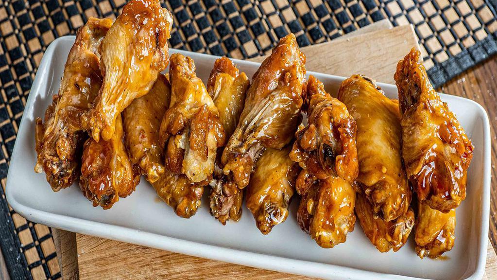 Wings (12) · Choose 2 sauces, 2 dipping sauces.
