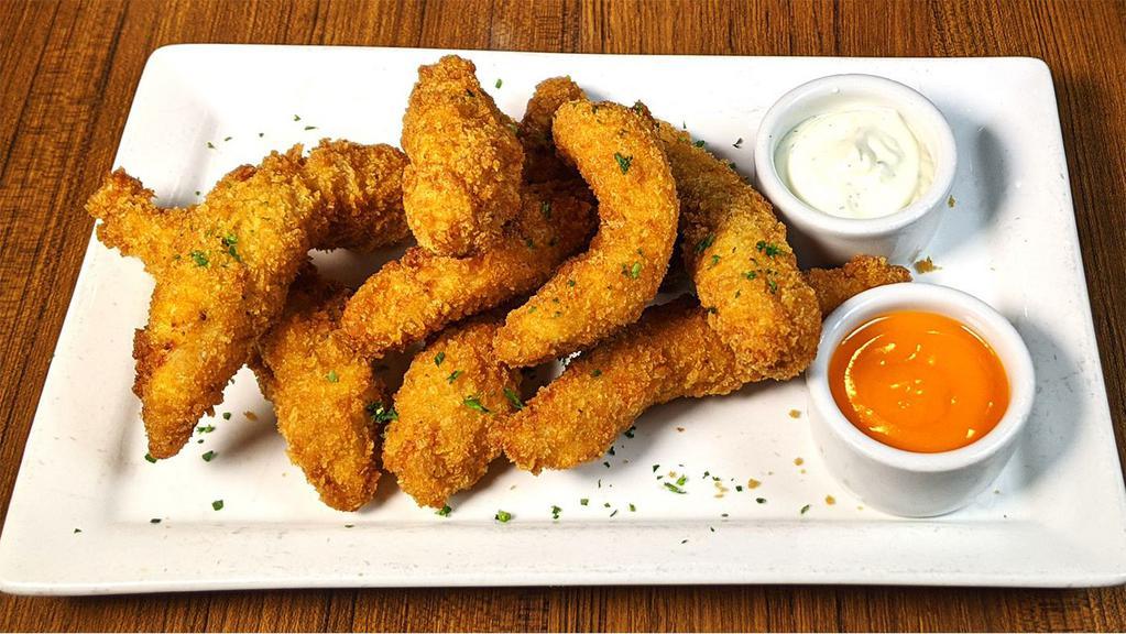Tenders (18) · Choose 3 sauce choices, 3 dipping sauces.
