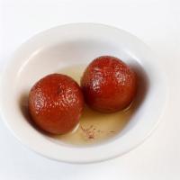Gulab Jamun (2 pcs) · Fried dumplings traditionally made of thickened or reduced milk, soaked in rose flavored sug...