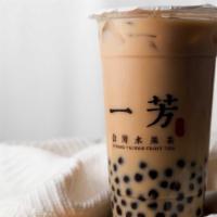 Pearl Black Tea Latte/ 粉圓鮮奶茶 · Yifang's version of Taiwanese boba milk tea with Clover organic milk.*Recommend with regular...