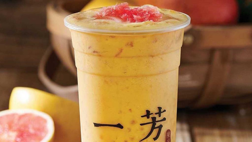 Mango Pomelo Sago 楊枝甘露 · Limited Quantity. *Please note that this is an ice blended drink, the drink may be less frozen due to delivery time. Minimum sweetness is 50%, fixed ice. Caffeine free. Recommend 50% or 100% sweetness.