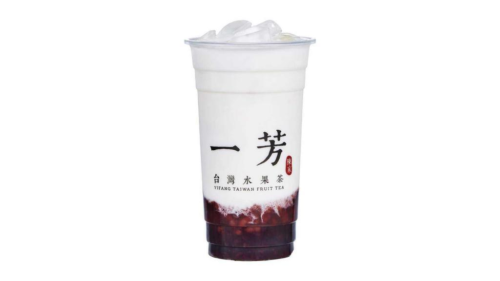 Purple Rice Red Bean Coconut Latte 紫米紅豆椰奶 · A traditional dessert reinvented into a tasty drink with sweetened purple sticky rice, red bean, coconut milk, and fresh organic milk. Recommend 30%-50% sweetness. Caffeine free.